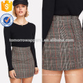 Wales Check Zip Back Skirt Manufacture Wholesale Fashion Women Apparel (TA3065S)